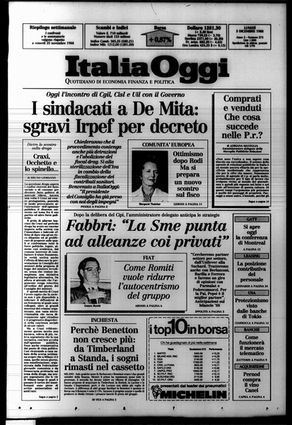 Italia oggi : quotidiano di economia finanza e politica